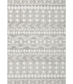 Loloi Bliss Shag BLS-05 Grey / White Area Rug 5 ft. 3 in. X 7 ft. 6 in. Rectangle
