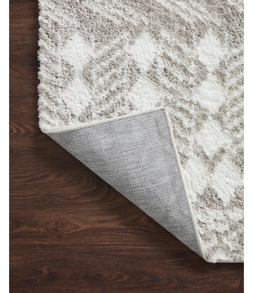 Bliss Shag Area Rug Loloi II Bliss Shag BLS-05 Grey / White 5'-3" x 7'-6" Area Rug