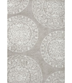 Loloi Bliss Shag BLS-06 Grey / White Area Rug 7 ft. 10 in. X 10 ft. Rectangle