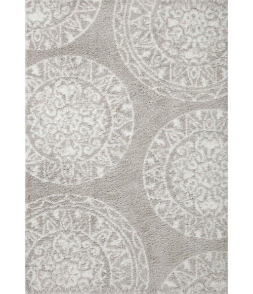 Bliss Shag Area Rug Loloi II Bliss Shag BLS-06 Grey / White 2'-7" x 12'-0" Area Rug