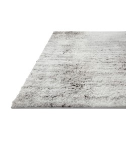 Loloi Bliss Shag BLS-07 Grey / Cream Area Rug 18 in. X 18 in. Sample Rectangle