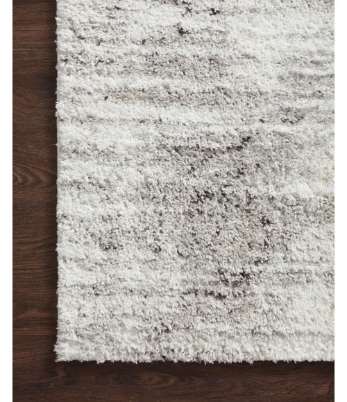 Bliss Shag Area Rug Loloi II Bliss Shag BLS-07 Grey / Cream 18" x 18" Sample Area Rug
