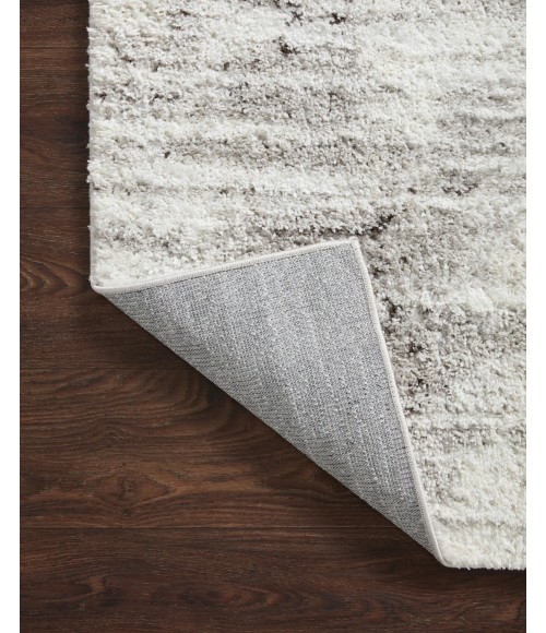 Bliss Shag Area Rug Loloi II Bliss Shag BLS-07 Grey / Cream 18" x 18" Sample Area Rug
