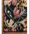 Loloi Belladonna Black / Berry 3'-0" x 3'-0" Round Accent Rug