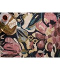 Loloi Belladonna Black / Berry 3'-0" x 3'-0" Round Accent Rug