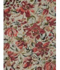 Loloi Belladonna Ivory / Raspberry 3'-0" x 3'-0" Round Accent Rug