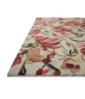 Loloi Belladonna Ivory / Raspberry 3'-0" x 3'-0" Round Accent Rug