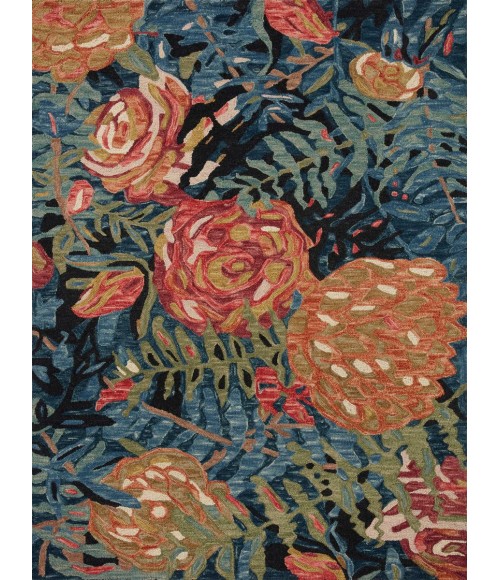 Loloi Belladonna Black / Fiesta 3'-0" x 3'-0" Round Accent Rug