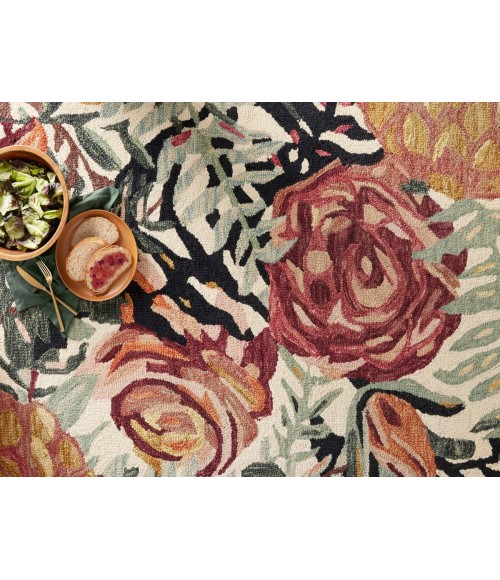 Loloi Belladonna Ivory / Lagoon BLM-02 8 ft. 6 in. X 11 ft. 6 in. Rectangle Rug