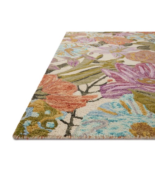 Loloi Belladonna Area Rug Loloi Belladonna Ivory / Multi 3'-0" x 3'-0" Round Accent Rug