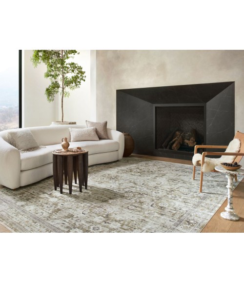 Loloi Bonney Moss / Stone Rug BNY-02 11 ft. 6 in. X 15 ft. 5 in. Rectangle - Rugs Town Loloi Bonney Moss / Stone BNY-02 11 ft. 6 in. X 15 ft. 5 in. Rectangle Rug