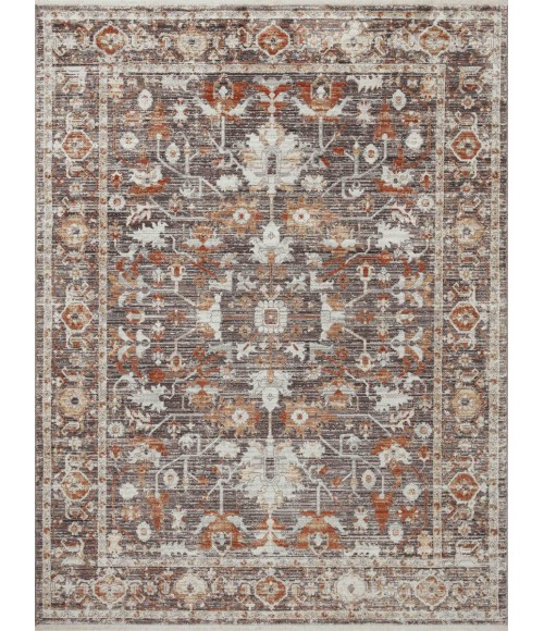 Loloi Bonney BNY-07 Charcoal / Spice 9'-3" x 12'-10" Area Rug