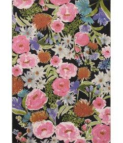 Loloi Botanical BOT-01 Black / Multi Area Rug 3 ft. 3 in. X 3 ft. 3 in. Round
