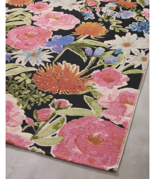 Loloi II Botanical Black / Multi 2'-5" x 3'-11" Accent Rug
