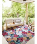 Loloi II Botanical Navy / Multi 3'-3" x 3'-3" Round Accent Rug
