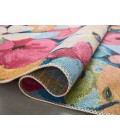 Loloi II Botanical Navy / Multi 3'-3" x 3'-3" Round Accent Rug