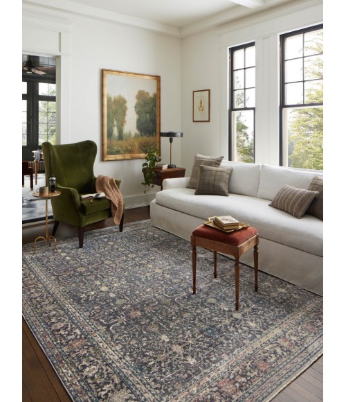 Jean Stoffer x Loloi Bradbury Midnight / Multi Rug BRU-01 7 ft. 10 in. X 10 ft. Rectangle - Rugs Town Jean Stoffer x Loloi Bradbury Midnight / Multi BRU-01 7 ft. 10 in. X 10 ft. Rectangle Rug