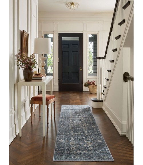 Jean Stoffer x Loloi Bradbury Ocean / Gold Rug BRU-03 3 ft. 7 in. X 5 ft. 7 in. Rectangle - Rugs Town Jean Stoffer x Loloi Bradbury Ocean / Gold BRU-03 3 ft. 7 in. X 5 ft. 7 in. Rectangle Rug