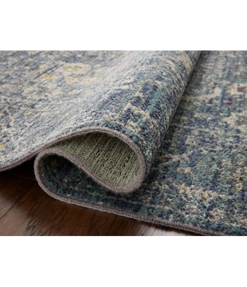Jean Stoffer x Loloi Bradbury Ocean / Gold Rug BRU-03 3 ft. 7 in. X 5 ft. 7 in. Rectangle - Rugs Town Jean Stoffer x Loloi Bradbury Ocean / Gold BRU-03 3 ft. 7 in. X 5 ft. 7 in. Rectangle Rug