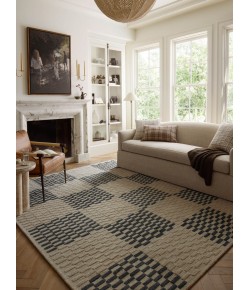 Chris Loves Julia x Loloi Bradley Beige / Midnight BRL-01 3 ft. X 7 ft. Rectangle Rug