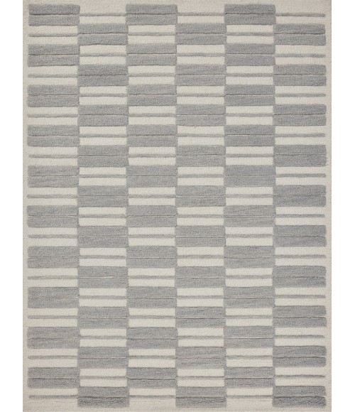 Chris Loves Julia x Loloi Bradley Ivory / Grey BRL-03 3 ft. X 7 ft. Rectangle Rug