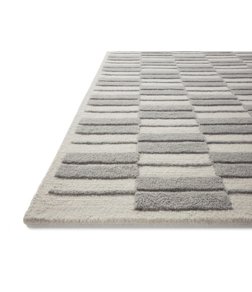 Chris Loves Julia x Loloi Bradley Ivory / Grey BRL-03 3 ft. X 7 ft. Rectangle Rug