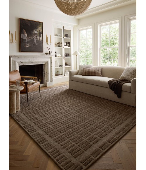 Chris Loves Julia x Loloi Bradley Cocoa / Cocoa Rug BRL-06 9 ft. 3 in. X 13 ft. Rectangle - Rugs Town Chris Loves Julia x Loloi Bradley Cocoa / Cocoa BRL-06 9 ft. 3 in. X 13 ft. Rectangle Rug