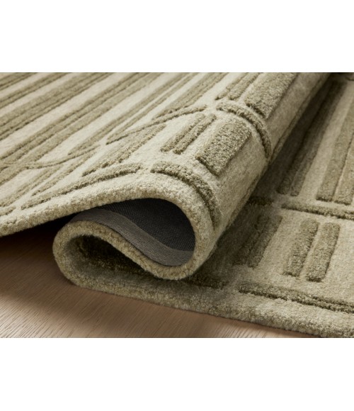 Chris Loves Julia x Loloi Bradley Sage / Olive BRL-07 2 ft. 3 in. X 3 ft. 9 in. Rectangle Rug