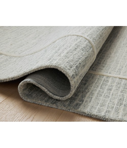 Chris Loves Julia x Loloi Briggs Mist / Ivory Rug BRG-01 18 in. X 18 in. Sample - Rugs Town Chris Loves Julia x Loloi Briggs Mist / Ivory BRG-01 18 in. X 18 in. Sample Rug