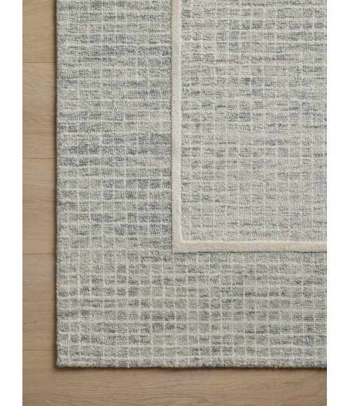 Chris Loves Julia x Loloi Briggs Mist / Ivory Rug BRG-01 18 in. X 18 in. Sample - Rugs Town Chris Loves Julia x Loloi Briggs Mist / Ivory BRG-01 18 in. X 18 in. Sample Rug
