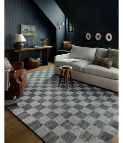 Chris Loves Julia x Loloi Calvin Blue / Ivory CLV-01 18in. X 18in. Sample Rect. Rug
