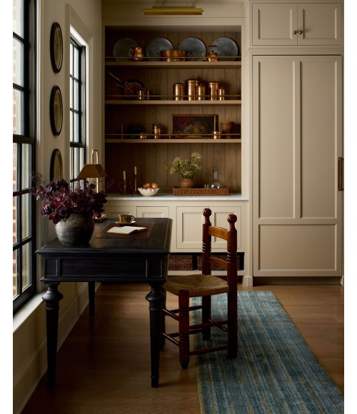 Chris Loves Julia x Loloi Calvin Ocean / Olive CLV-02 18in. X 18in. Sample Rect. Rug