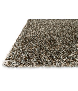 Loloi Carrera Shag CG-02 BLUE / MOCHA Area Rug 18 in. X 18 in. Sample
