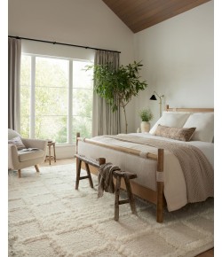 Loloi Cassian CAI-01 Ivory Area Rug 9 ft. 6 in. X 13 ft. 6 in. Rectangle