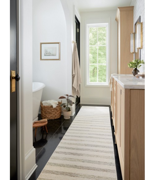 Chris Loves Julia x Loloi Chris Ivory / Slate Rug CHR-05 2 ft. 6 in. X 7 ft. 6 in. Rectangle - Rugs Town Chris Loves Julia x Loloi Chris Ivory / Slate CHR-05 2 ft. 6 in. X 7 ft. 6 in. Rectangle Rug