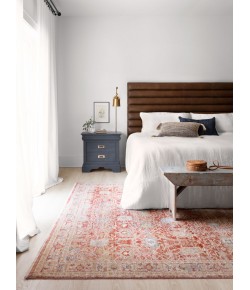 Loloi Claire CLE-01 RED / IVORY Area Rug 2 ft. 7 in. X 8 ft. 0 in. Rectangle