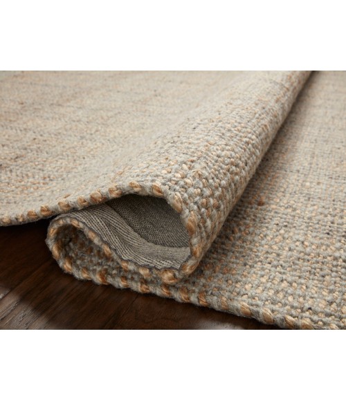Jean Stoffer x Loloi Cornwall Lt Grey / Natural CRN-01 5 ft. X 7 ft. 6 in. Rectangle Rug