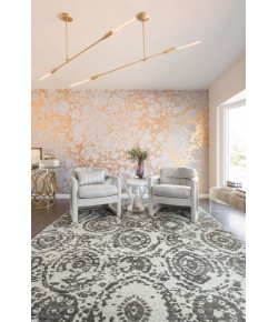 Loloi Cyrus CU-01 SILVER / MOCHA Area Rug 2 ft. 0 in. X 3 ft. 0 in. Rectangle