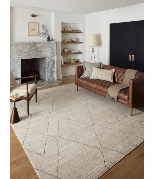 Loloi Darby Sand / Charcoal DAR-03 9 ft. 2 in. X 13 ft. Rectangle Rug