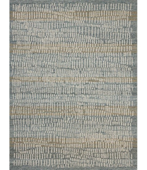 Loloi Elias Ocean / Oatmeal ELA-02 8 ft. 6 in. X 11 ft. 6 in. Rectangle Rug