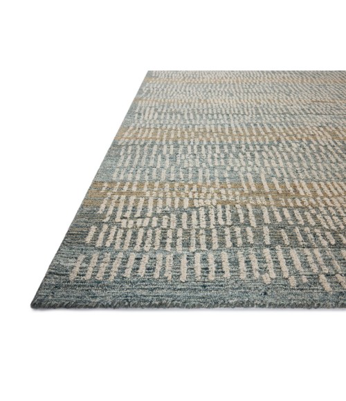 Loloi Elias Ocean / Oatmeal ELA-02 8 ft. 6 in. X 11 ft. 6 in. Rectangle Rug