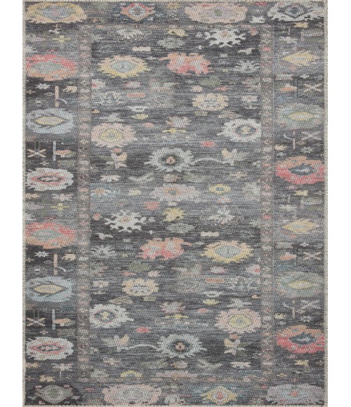 Loloi Elysium Area Rug Loloi II Elysium Collection Charcoal / Multi 7'-10" X 7'-10" Round Area Rug