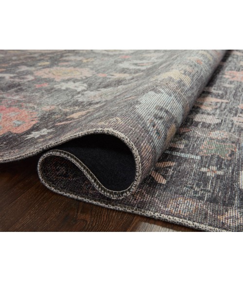Loloi Elysium Area Rug Loloi II Elysium Collection Charcoal / Multi 7'-10" X 7'-10" Round Area Rug