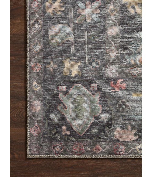 Loloi Elysium Area Rug Loloi II Elysium Collection Charcoal / Multi 7'-10" X 7'-10" Round Area Rug