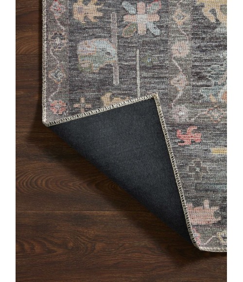 Loloi Elysium Area Rug Loloi II Elysium Collection Charcoal / Multi 7'-10" X 7'-10" Round Area Rug