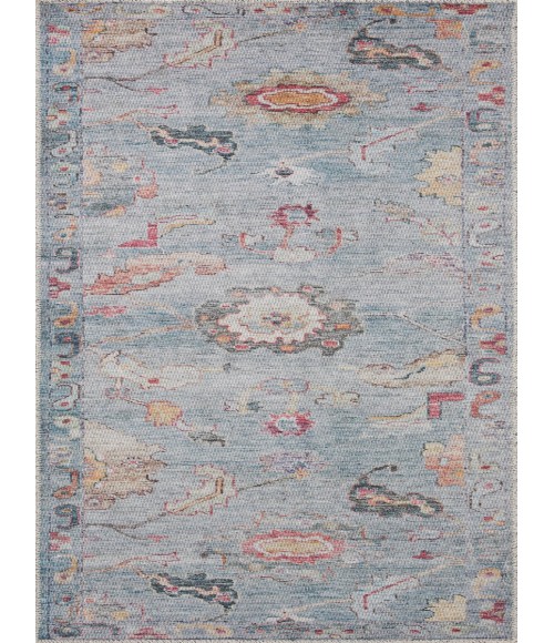 Loloi II Elysium Collection Denim / Multi 3'-0" X 3'-0" Round Accent Rug