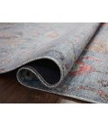 Loloi II Elysium Collection Denim / Multi 3'-0" X 3'-0" Round Accent Rug