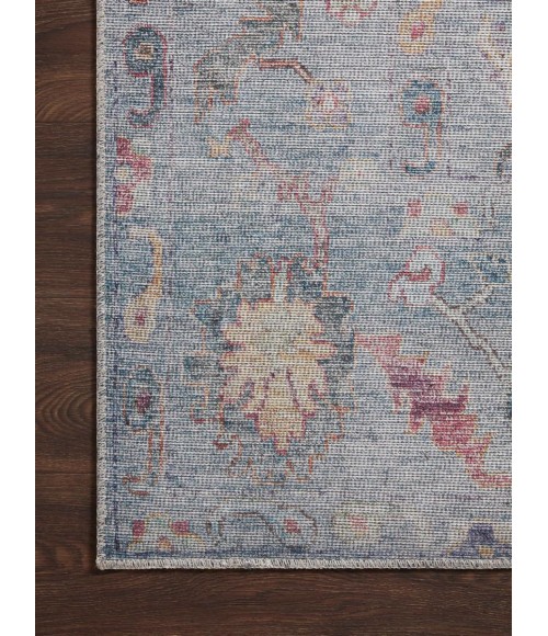 Loloi II Elysium Collection Denim / Multi 3'-0" X 3'-0" Round Accent Rug