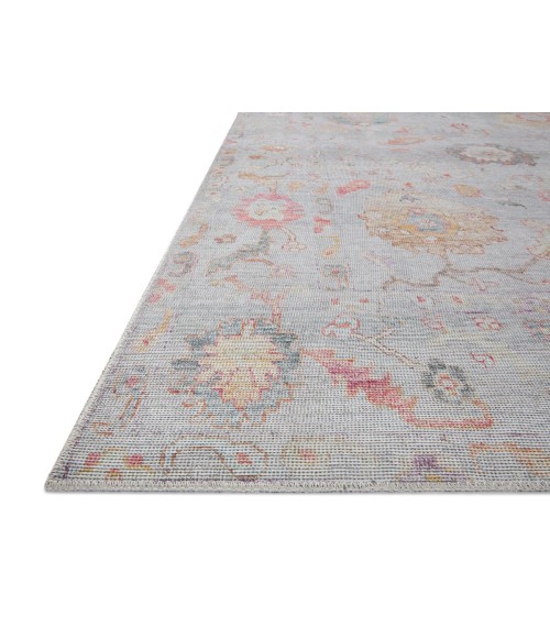 Loloi II Elysium Collection Silver / Multi 3'-0" X 3'-0" Round Accent Rug