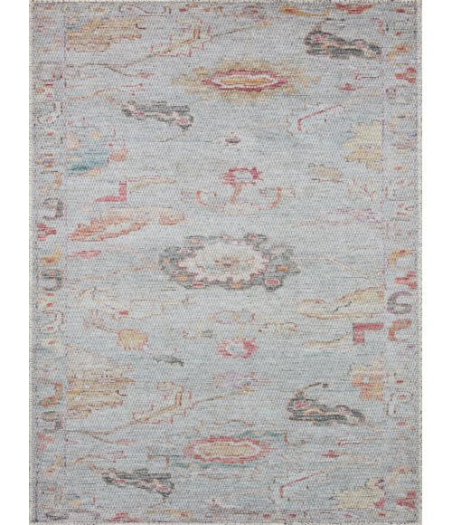 Loloi II Elysium Collection Silver / Multi 3'-0" X 3'-0" Round Accent Rug